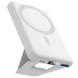 AOGUERBE Batterie Externe pour iphone, Compatible avec MagSafe 10000mAh Magnétique sans Fil Power Bank Charge Rapide PD 22.5W avec Affichage LED et Support Pliable pour iPhone 17/16/15/14/13/12 Séries