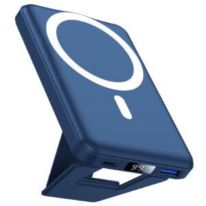 AOGUERBE Batterie Externe pour iphone, Compatible avec MagSafe 10000mAh Magnétique sans Fil Power Bank Charge Rapide PD 22.5W avec Affichage LED et Support Pliable pour iPhone 17/16/15/14/13/12 Séries