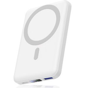 AOGUERBE Batterie Externe 10000mAh, Compatible avec Magsafe, Power Bank Magnétique sans Fil PD 22.5W Charge Rapide Chargeur Portable avec LED L'affichage Batterie pour iPhone 17/15/14/13/12 Serie